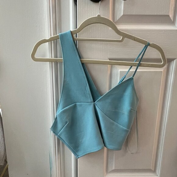 Abercrombie Size S Cropped One Shoulder Top - Picture 2 of 4